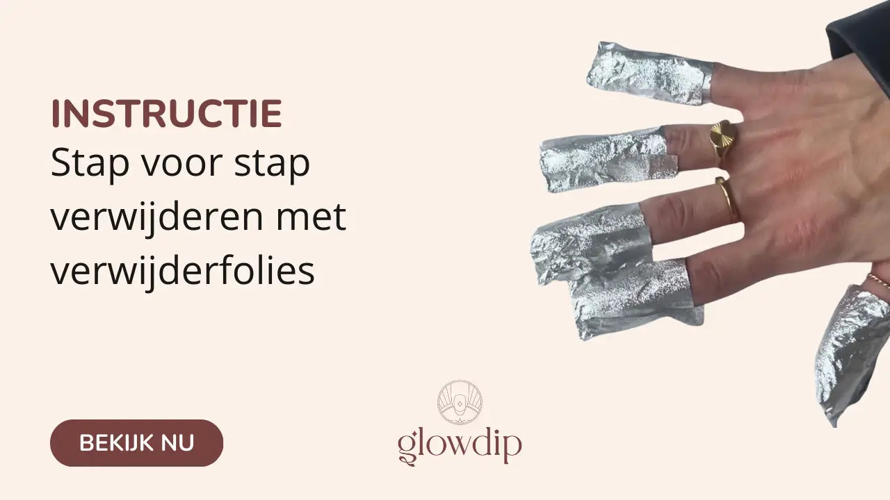 Verwijderen met de verwijderfolie