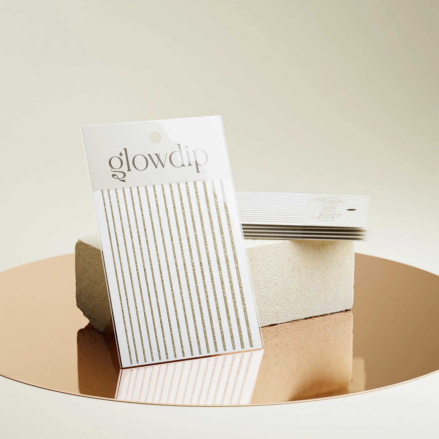 Lijnen Sticker - Goud Glitter