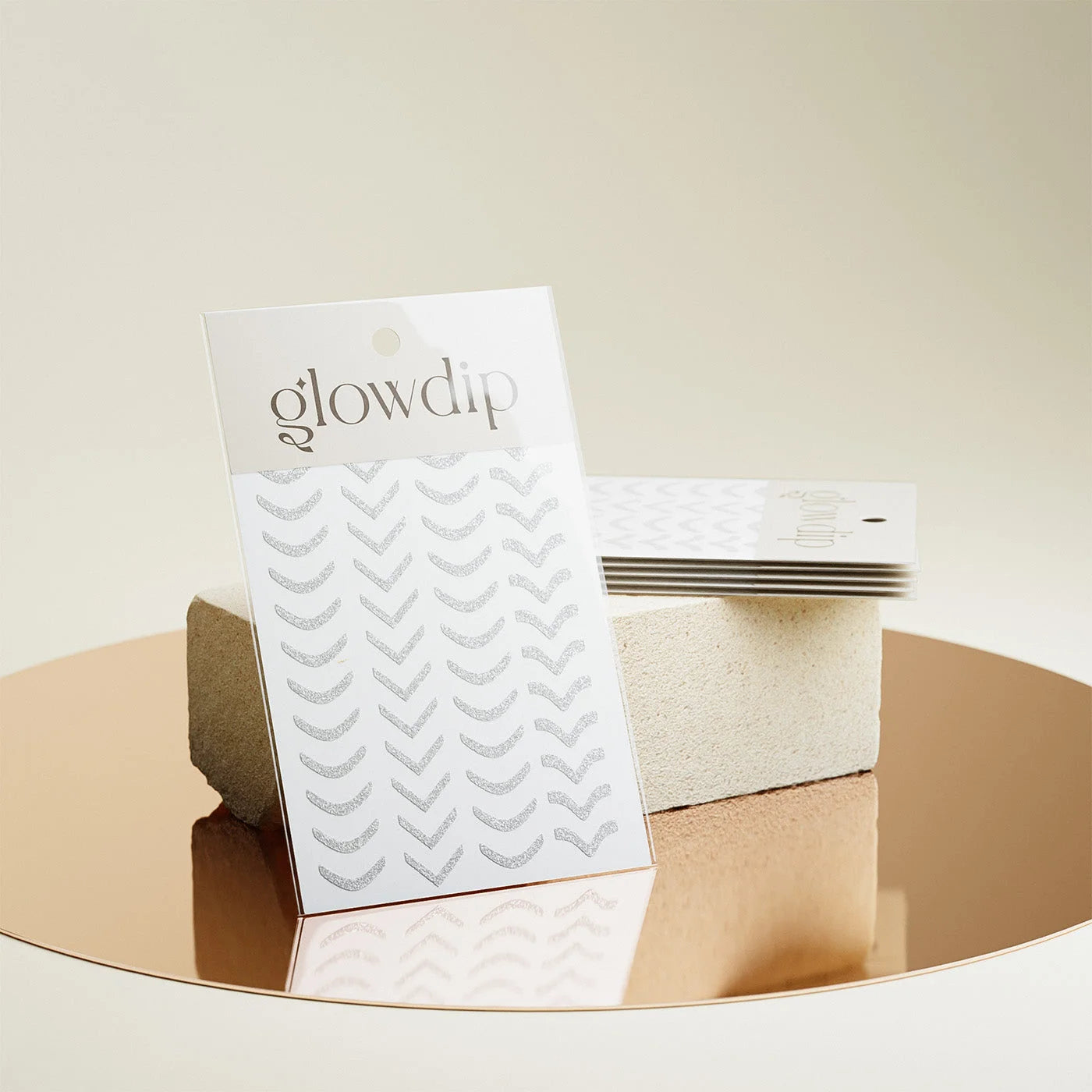 French Sticker - Zilver Glitter