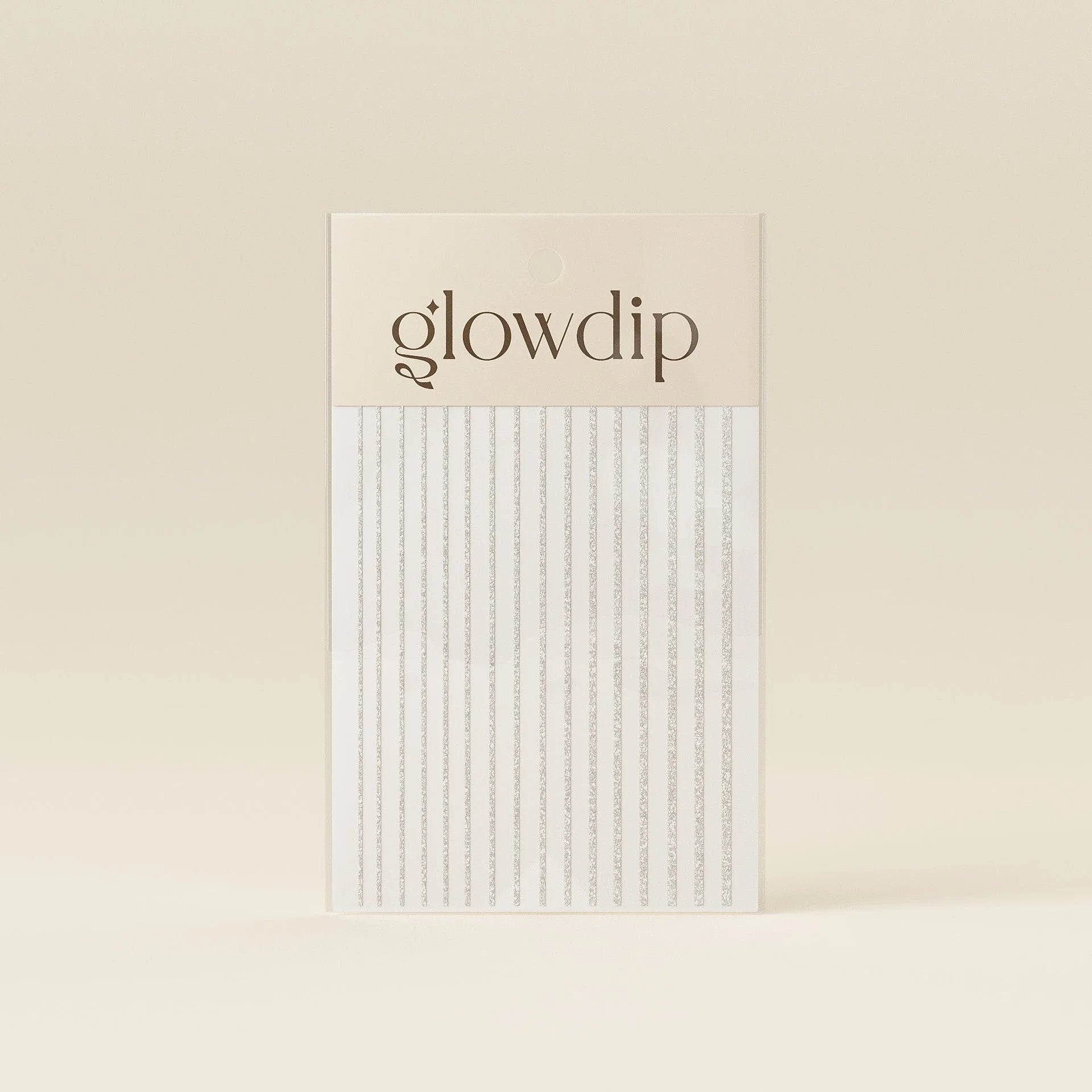 Lijnen Sticker - Zilver Glitter