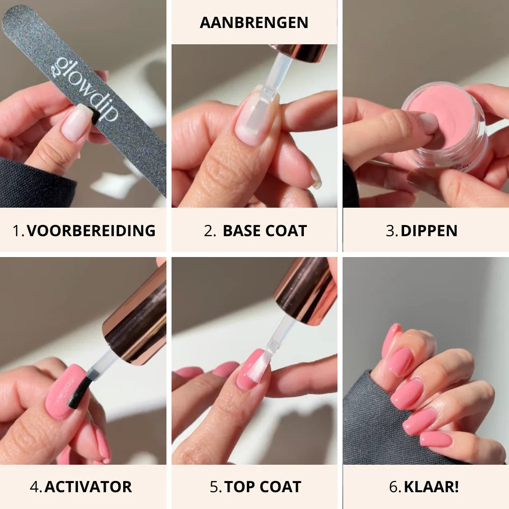 Glowdip Alles-in-één Manicure Set - Powder