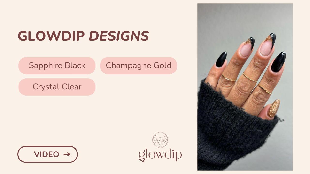 Sapphire Black + Champagne Gold + Crystal Clear - De Luxueuze Look