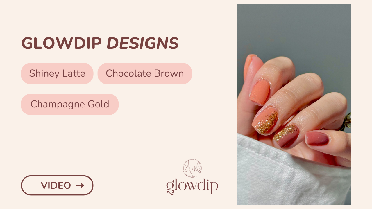 Shiney Latte + Chocolate Brown + Champagne Gold