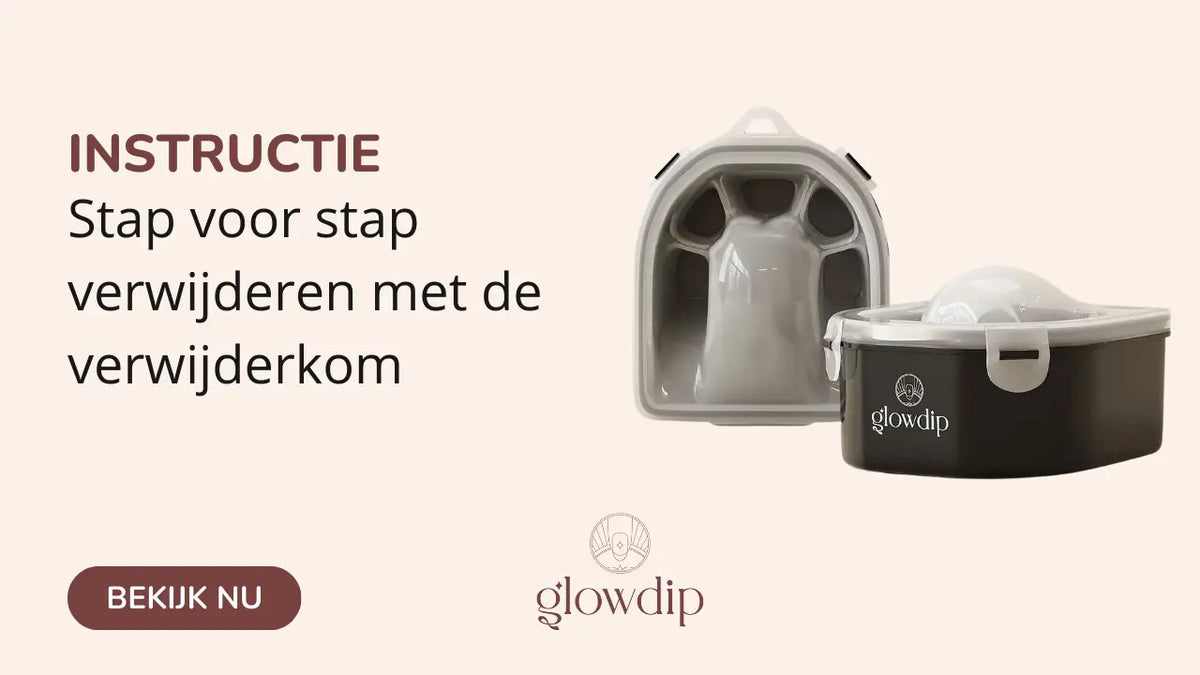 Zwart-witte glowdip ontharingsapparaat met strak modern design voor verwijderen met de verwijderkom.
