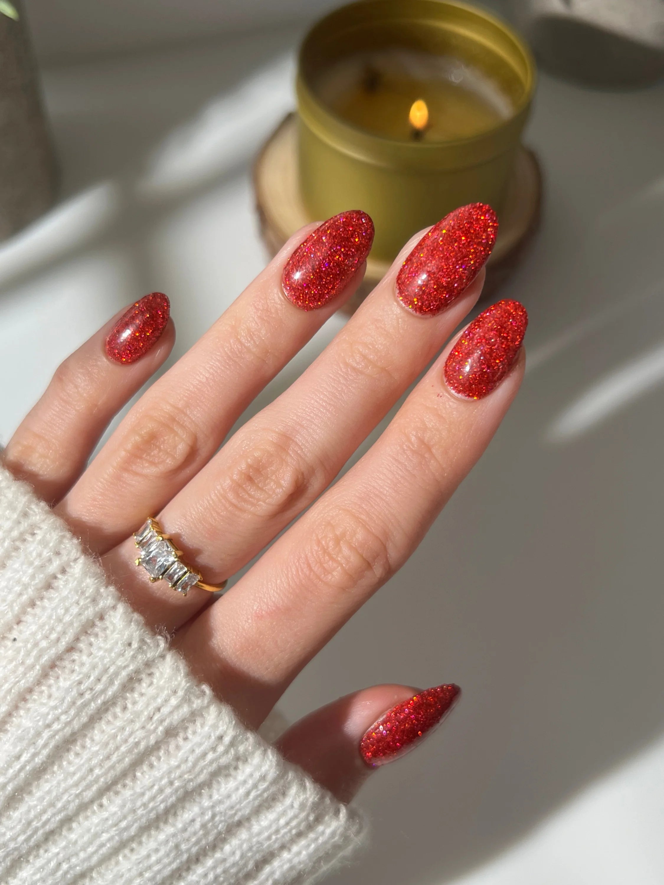 Ruby Glitter Dipping Powder - Powder